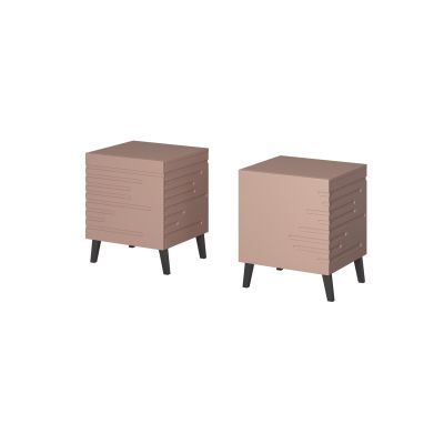 NOVA bedside table 44x40x52 pink matt