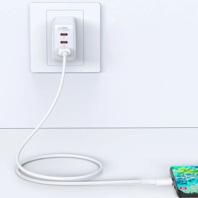 10. Acefast USB cable - USB Type C 1.2m, 3A white (C2-04 white)