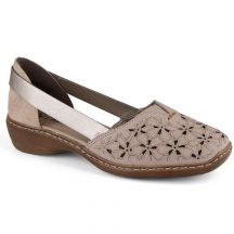 Comfortable leather shoes Rieker W RKR442C, beige