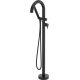 Freestanding bathtub faucet with shower set