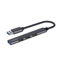 SAVIO HUB USB-A - 3 X USB-A 2.0, 1 X USB-A 3.0, GRAY AK-70