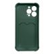 2. Card Armor Case Pouch Cover for Xiaomi Redmi 10X 4G / Xiaomi Redmi Note 9 Card Wallet Silicone Armor Cover Air Bag Green