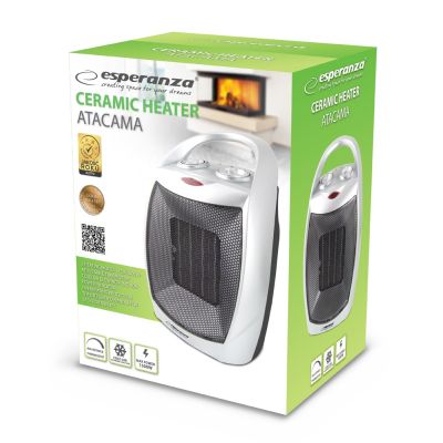 8. Esperanza EHH006 electric fan heater (1500W; 3 heating levels; black, silver)