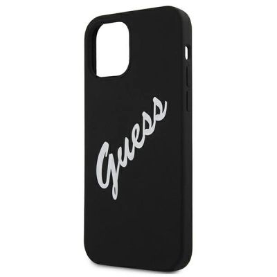 6. Guess GUHCP12SLSVSBW iPhone 12 mini 5.4" black and white hardcase Silicone Vintage