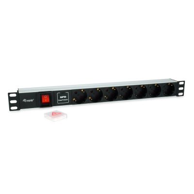 2. Equip 333309 PDU 7-way power outlet 1U Black, Silver