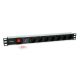 2. Equip 333309 PDU 7-way power outlet 1U Black, Silver