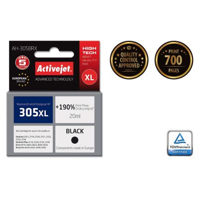 2. Activejet AH-305BRX Ink (replaces HP 305 XL 3YM62AE; Premium; 20 ml; black)