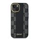 3. DKNY Leather Checkered Mono Pattern MagSafe Case for iPhone 15 Plus / 14 Plus - Black