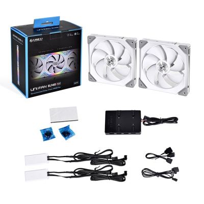 3. Lian Li Uni Fan SL140 Computer Case Fan 14cm White 2 pcs.