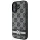 2. DKNY Checkered Pattern & Printed Stripes iPhone 16 Case - Black
