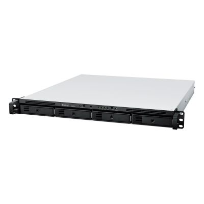 2. NAS Synology RS822+; 1U RACK; 4x (3.5" SATA HDD/2.5" SATA SSD); AMD Ryzen V1500B; 2 GB DDR4 ECC SODIMM (max. 32 GB), 4x 1GbE RJ-45