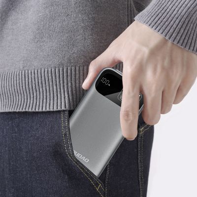 3. Dudao K31 10000 mAh 22.5W PD Powerbank with Built-in Cable - Gray