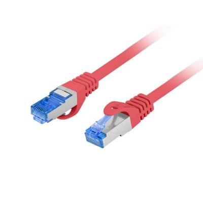 3. LANBERG PATCHCORD S/FTP CAT.6A 0.5M RED LSZH CCA (FLUKE PASSED) PCF6A-10CC-0050-R