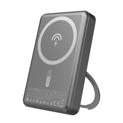 Dudao K28 10000mAh PD 22.5W MagSafe Powerbank with Metal Case and Ring Stand - Gray