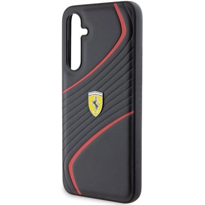 5. Ferrari Twist Metal Logo case for Samsung Galaxy S23 FE - black