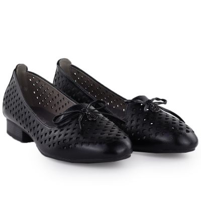 4. Women's openwork lords shoes black Jezzi 222-5