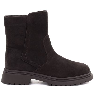 2. Women's leather ankle boots suede chocolate Sergio Leone BT-27
