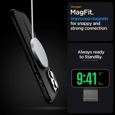 16. Spigen Liquid Air "T" MagSafe case for iPhone 16 Pro - matte black