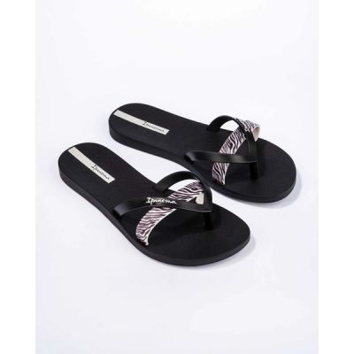 3. Ipanema Kirei women's flip-flops, fashionable and comfortable, black for the beach