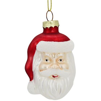 2. MOULDED GLASS BAUBLE SANTA CLAUS SASKA GIFT & DECOR