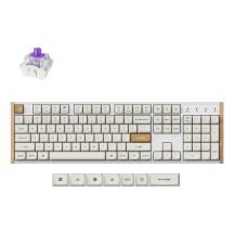 Keychron K10 HE Gaming Keyboard USB + RF Wireless + Bluetooth QWERTY English White, Wood