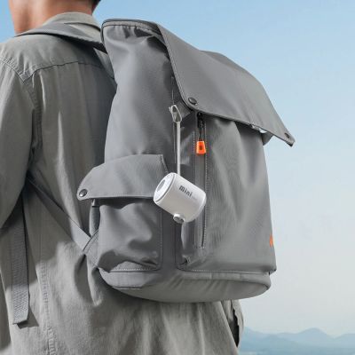 10. Baseus PocketGo Portable Rechargeable Camping Air Pump – White