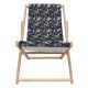 6. CLASSIC DARK FLOWERS WOODEN DECK CHAIR