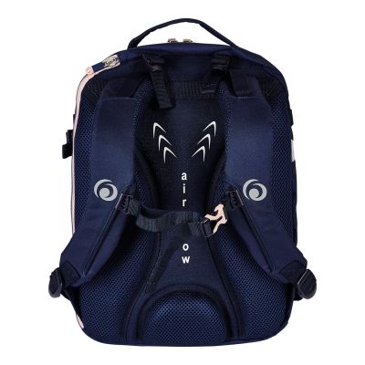 7. Herlitz Ultimate Blossom Backpack School Backpack Beige, Navy Blue (Navy) Polyester
