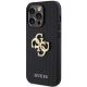 2. Guess Leather Perforated 4G Glitter Logo Case for iPhone 15 Pro - Black