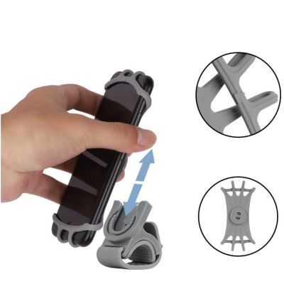 4. Swivel silicone bike holder with replaceable head - black