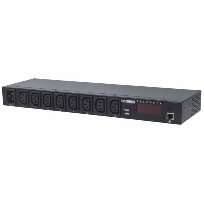 Intellinet 163682 PDU 8-way power strip, black