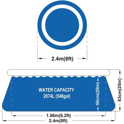 14. EXPANDING POOL WITH INFLATABLE COLLAR 240X63CM 17792