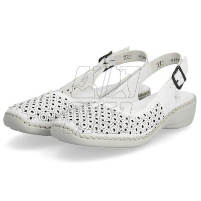 3. Comfortable leather sandals Rieker W RKR665 white