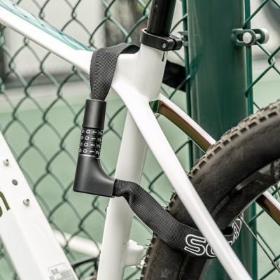 2. Rockbros 3230002001 bicycle lock with combination and key - black