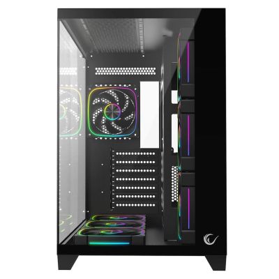 2. RAMPAGE PC Case with Tempered Glass SEALITE 7X ARGB PWM Fan BLACK