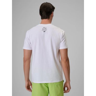 2. Men's regular printed T-shirt 4F 4FRSS26TTSHM4303-10S