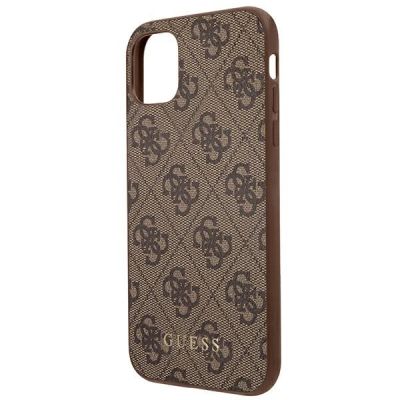 6. Guess 4G Metal Gold Logo Case for iPhone 11 / Xr 6.1" - Brown