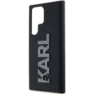 5. Karl Lagerfeld 3D Rubber Glitter Logo case for Samsung Galaxy S23 Ultra - black