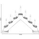 4. WOODEN ADVENT CANDLE HOLDER 7 LIGHTS BATTERY POWERED