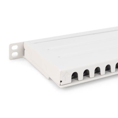 17. High density patch panel 19'' 24x RJ45, LSA level, cat.6A, shielded, 0.5U, gray, cable guide