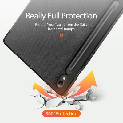 10. Dux Ducis Domo flip and smart sleep case for Samsung Galaxy Tab S9 - black