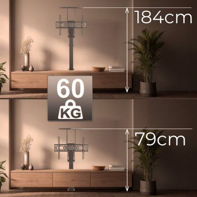 8. MACLEAN ELECTRIC EXTENDABLE TV MOUNT, TUYA, 37''-80'', VESA 600X400, MAX 60KG MC-866T