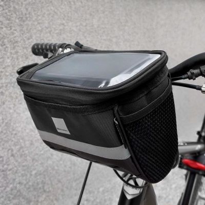 12. Wozinsky Bicycle Handlebar Bag with Phone Case, 2 l, Black (WBB12BK)