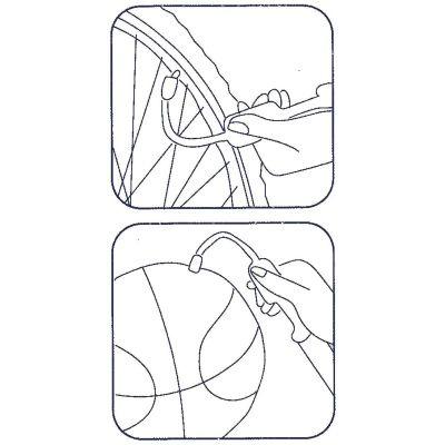 15. DUNLOP BALL PUMP 23.5 CM WITH NEEDLE AND ACCESSORIES, BIDIRECTIONAL
