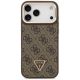 3. Guess 4G PU Triangle Logo & Stand Camera Magsafe Case for iPhone 17 Pro Max - Brown