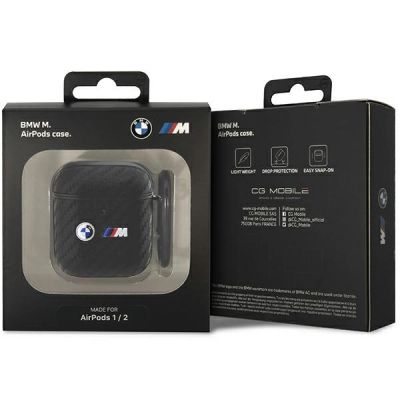 3. BMW BMA2WMPUCA2 AirPods 1/2 cover black/black Carbon Double Metal Logo