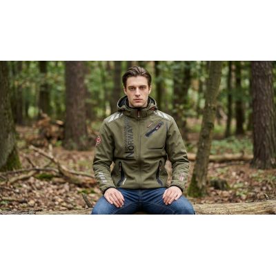 10. Geographical Norway Royaute DB 068 M WY1997H/GN-Kaki / Black Softshell Jacket