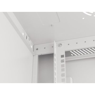 13. Rack installation cabinet, wall-mounted, 19" 9U, 600x450, gray, metal door, LANBERG (Flat Pack)