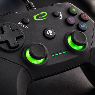 11. Esperanza Vanquisher EGG110K Gamepad (PC, PS3; black, green)