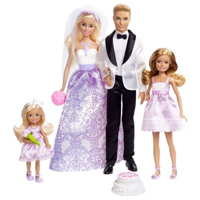 2. Barbie JCW41 Wedding Set Young Couple 4 Dolls